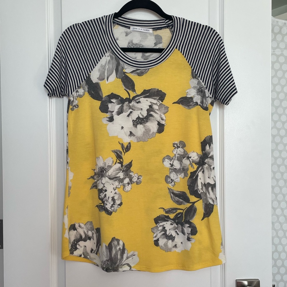Chris & Carol Yellow Floral Top